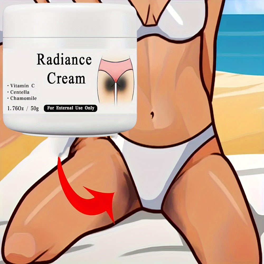 1.76oz Radiance Cream for Women – Vitamin C & Hyaluronic Acid Moisturizer, Fresh Scent, Alcohol-Free, Hydrating Cream for Underarms, Private Areas, Joints & Dry Skin